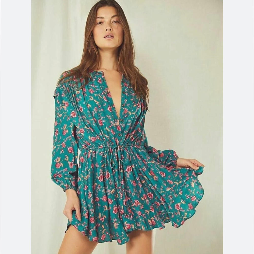 Free People Flower Fields Mini Dress Size Small